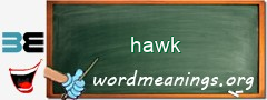 WordMeaning blackboard for hawk